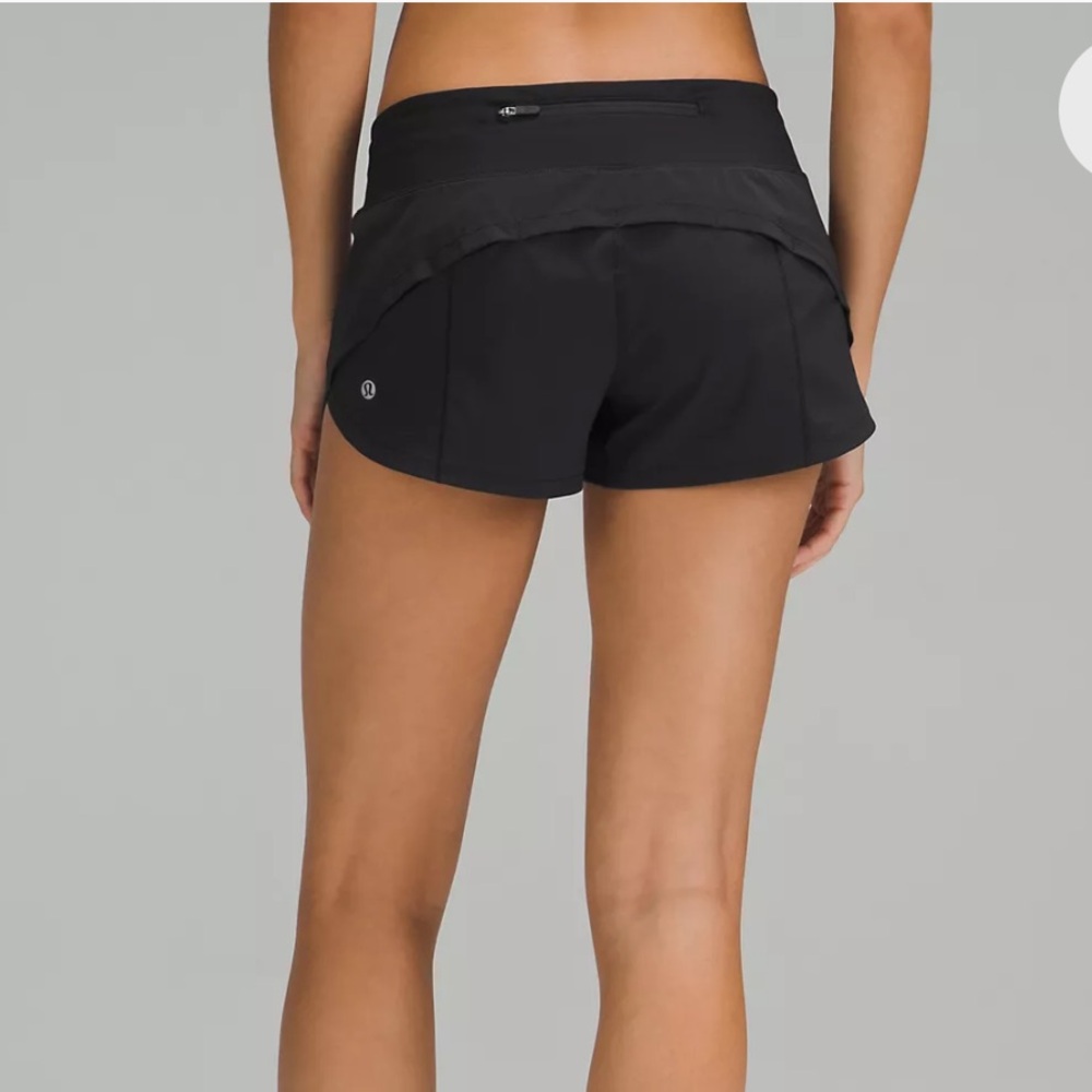 Black lululemon low rise 2.5 speed ups